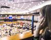 De grote vergaderzaal van het Europees Parlement